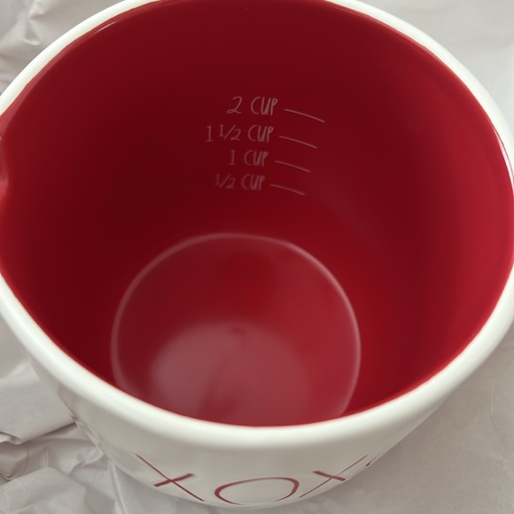 NWT Rae Dunn XOXO Cream Pitcher - White and Red - Picture 2 of 5